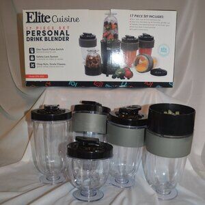 Elite Cuisine 5 smoothie cups with lids only no blender